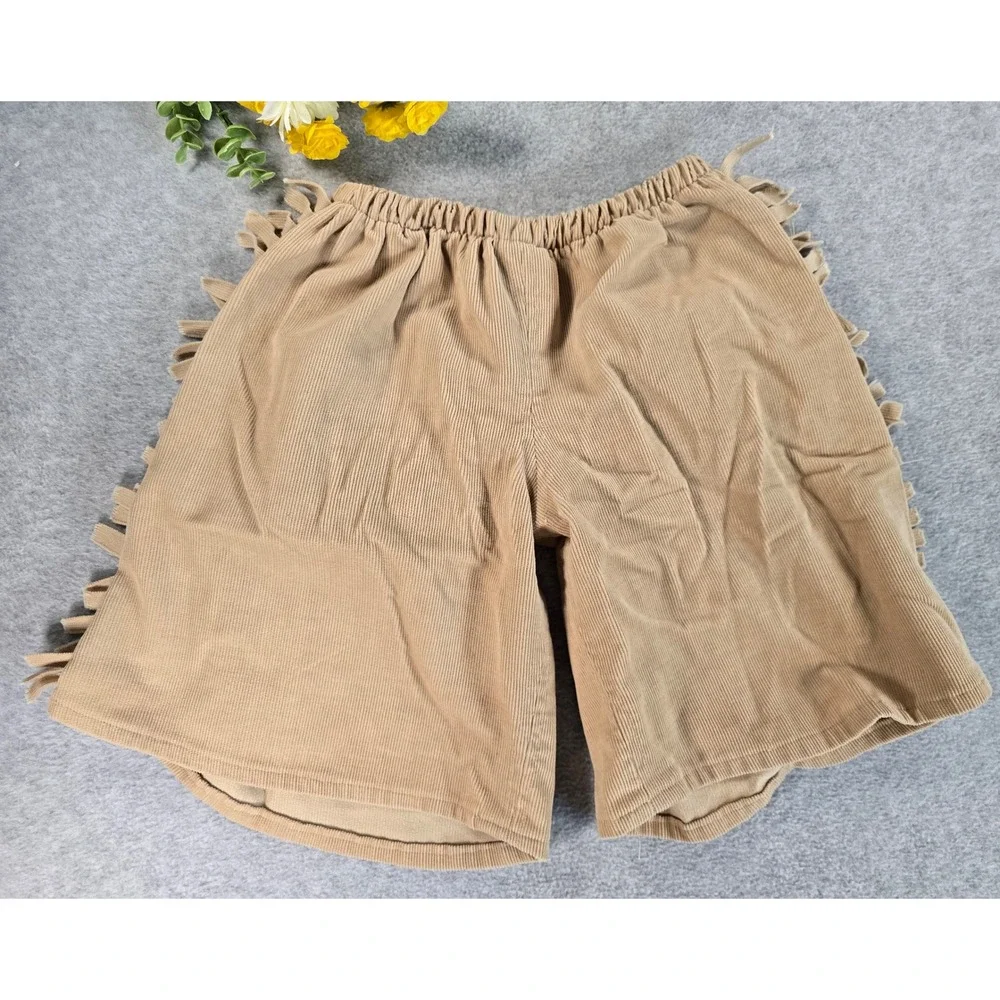 Vintage Western Set Costume Cosplay Kids 2T Tan Burgundy Fringe Corduroy Rodeo
